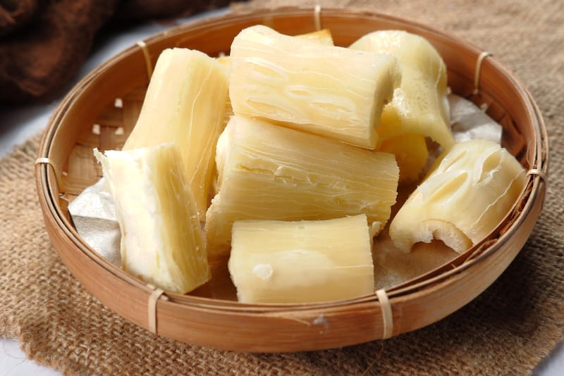 A bowl of boiled cassava