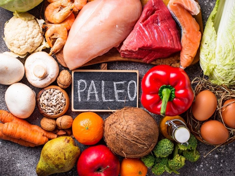 A variety of foods that are included in the paleo diet